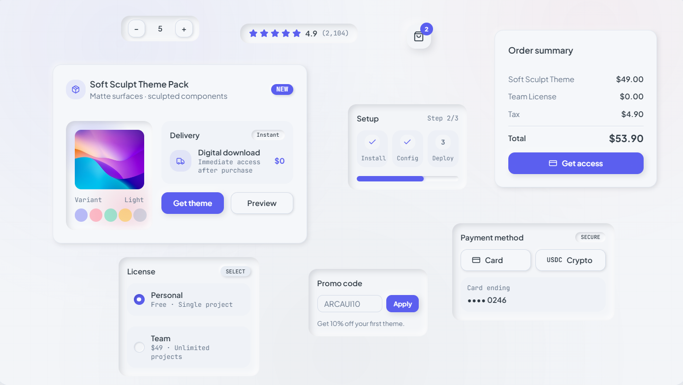 Soft Sculpt theme preview